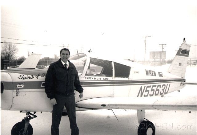 Pilot Captain Scott King - 62 WHEN Radio Air Traffic Syracuse - Photo - late 1970s